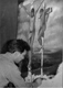 "Crucifixion" thumbnail painting