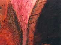 Mudra (detail) Oil paint and fabric on canvas 12 x 6 ft